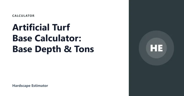 Artificial Turf Base Calculator: Base Depth & Tons