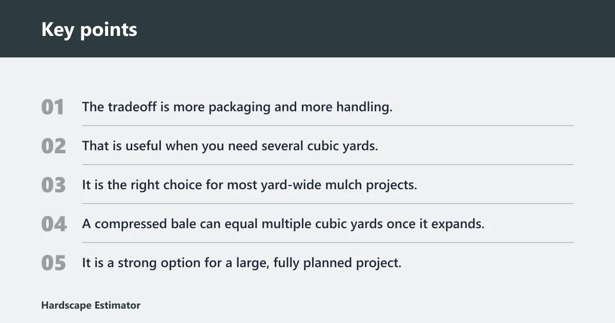 Key points: Bags, bulk, or bale?