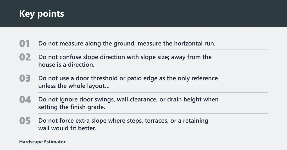 Key points: Common mistakes