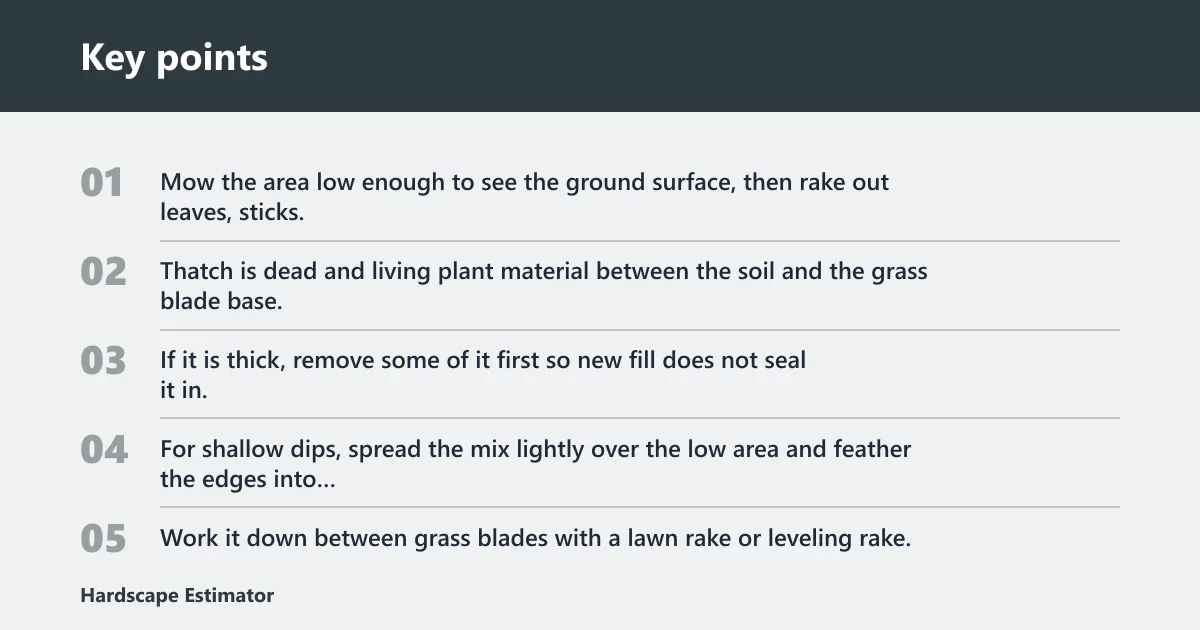 Key points: How do you level a small lawn by hand?