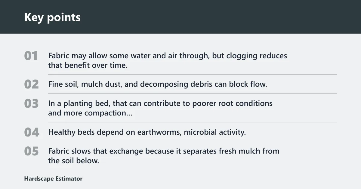 Key points: Does fabric hurt soil health?