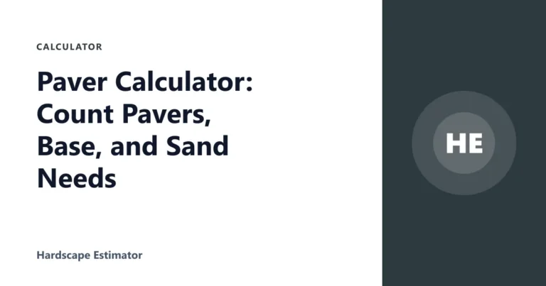 Paver Calculator: Count Pavers, Base, and Sand Needs