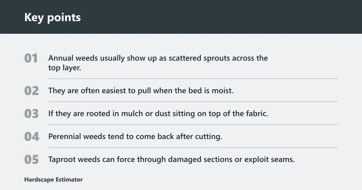 Key points: What failure looks like by weed type